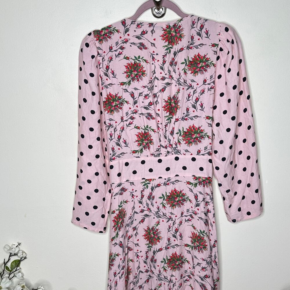 CATH KIDSTON Forever Button-Through Tea Maxi Dress Pale Pink Floral Sz 12 {3Q7} - Picture 7 of 10